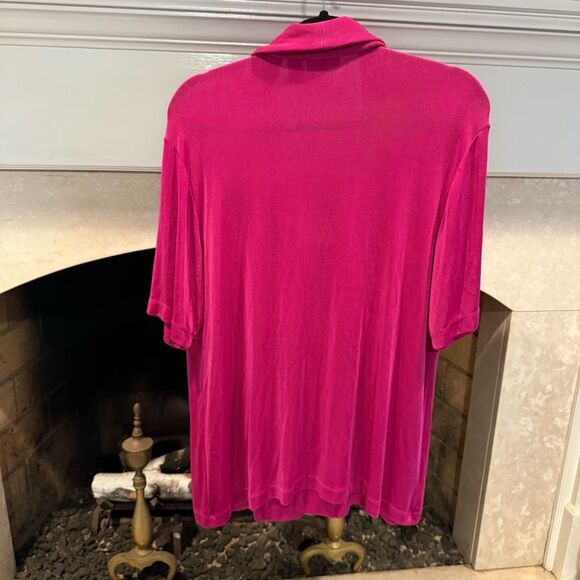 Chico's Fuchsia Travelers Short Sleeve Top size XL - Picture 2 of 4